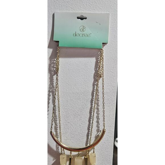 Decree Layered Bohemian Gemstone Gold Necklace - Picture 3 of 6